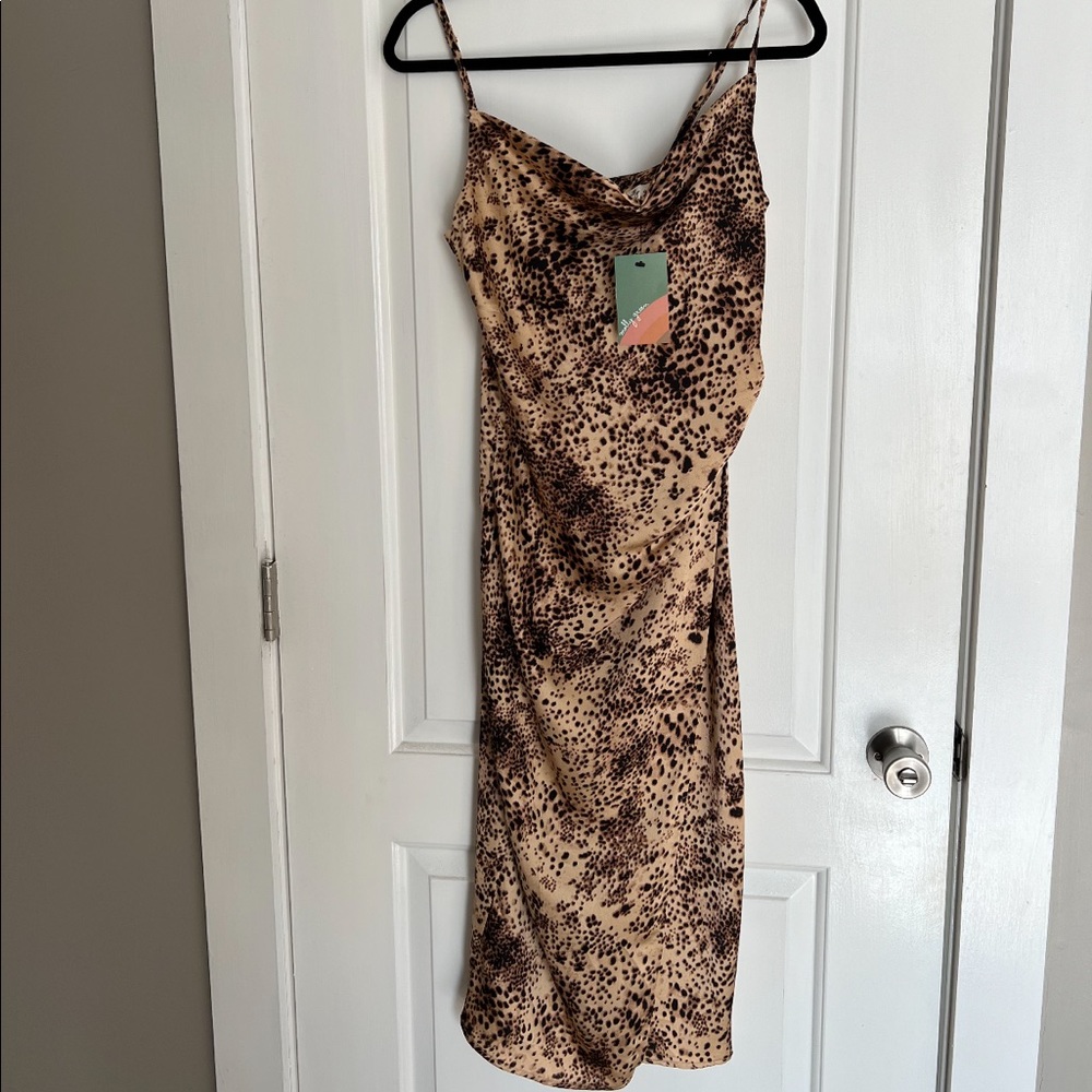 NWT Leopard Slip Dress
